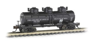 Bachmann USA 17151 [N] 3-Dome Tank Car - Philadelphia Quartz Co.