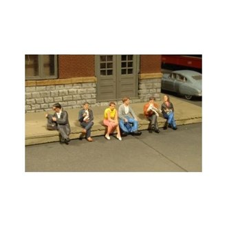 Bachmann USA 33161 [O] Scenescapes Seated People (6pcs)