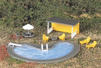 Bachmann USA 42215 [HO] Swimming Pool & Accessories