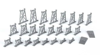 Bachmann USA 42523 [N] 26-Piece Graduated Trestle Set