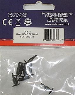 Branchline [OO] 36-031 Oval Head Sprung Buffers (8pk)