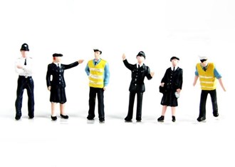Branchline [OO] 36-041 Scenecraft Police and Security Staff (6pk)