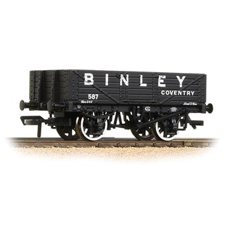 Branchline [OO] 37-074 5 Plank Wagon Wooden Floor 'Binley' Black