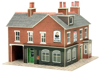 Metcalfe PN116 [N] Red Brick Corner Shop & Pub Kit