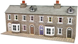Metcalfe PN175 [N] Low Relief Stone Terraced House Fronts Kit