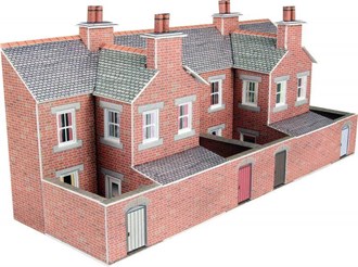 Metcalfe PN176 [N] Low Relief Red Brick Terrraced House Backs Kit