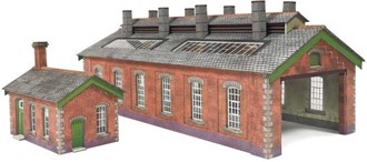 Metcalfe PN913 [N] Brick Double Track Engine Shed Kit