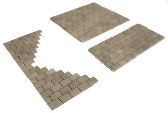 Metcalfe PO210 [OO] Individual Stone Paving Slabs Kit