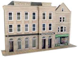 Metcalfe PO271 [OO] Low Relief Bank & Shop