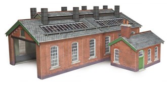 Metcalfe PO313 [OO] Double Track Brick Engine Shed Kit