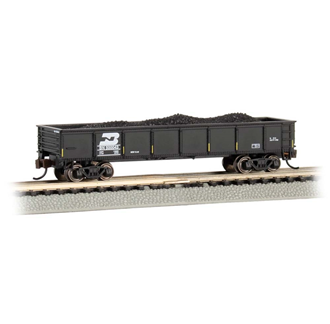 Bachmann USA 17252 [N] 40' Gondola - Burlington Northern (Black)