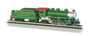 Bachmann USA 51572 [N] Prairie 2-6-2 Locomotive & Tender - Southern (Green)