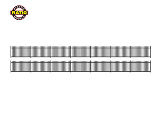 Ratio 245 N GWR Spear Fencing Black Straights 484mm