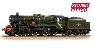 Branchline [OO] 31-186ASF LMS 5XP Locomotive with Riveted Tender 45654 'Hood' - BR Lined Green Late Crest (DCC Sound Fitted)