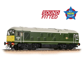 Branchline [OO] 32-415SF Class 24/0 Diesel D5036 with Disc Headcode - BR Green with Small Yellow Panels (Sound Fitted)
