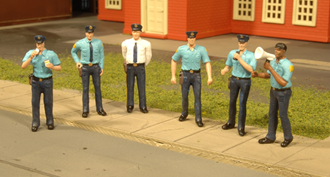 Bachmann USA 33104 [HO] Scenescapes Police Squad (6 figures)