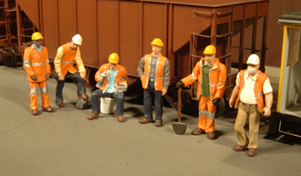 Bachmann USA 33106 [HO] Scenescapes Maintenance Workers (6pcs)