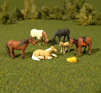 Bachmann USA 33119 [HO] Scenescapes Horses (6 animals)