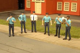 Bachmann USA 33154 [O] Scenescapes Police Squad (6 figures)