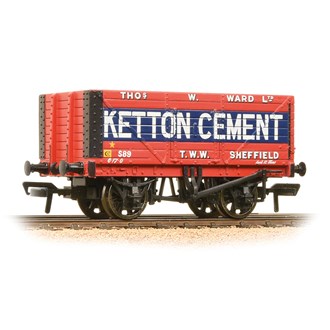 Branchline [OO] 37-134B 8 Plank Wagon End Door 'Ketton Cement' Red