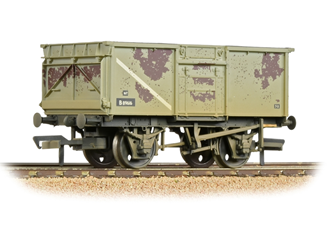 Branchline [OO] 37-225J BR 16T Steel Mineral Wagon with Top Flap Doors - BR Grey (Early)