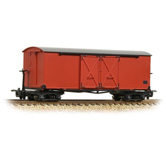 Narrow Gauge [OO-9] 393-027  Bogie Covered Goods Wagon - Lincolnshire Coast L. R. Crimson