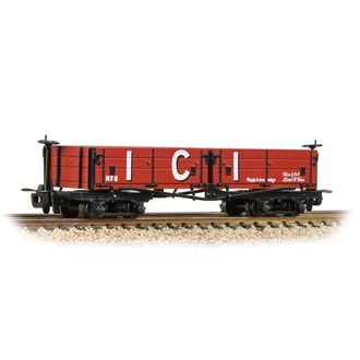 Narrow Gauge [OO-9] 393-056  Open Bogie Wagon 'ICI' Red