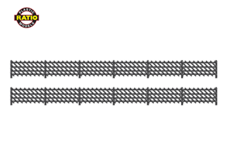 Ratio 427 OO LMS Station Fencing (black)