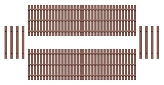 Ratio 437 OO Modern Style Wooden Fencing