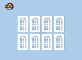 Ratio 523 OO Industrial Windows Building Accessories pack