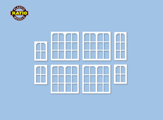 Ratio 539 OO Domestic / Signal Box Windows - Building Accessories pack