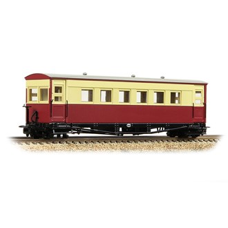 Narrow Gauge [OO9] 394-027 Gloucester Bogie Coach Lincolnshire Coast L.R. Crimson & Cream