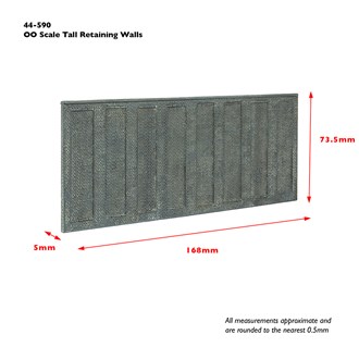 Scenecraft 44-590 [OO] 1:76 Tall Retaining Walls