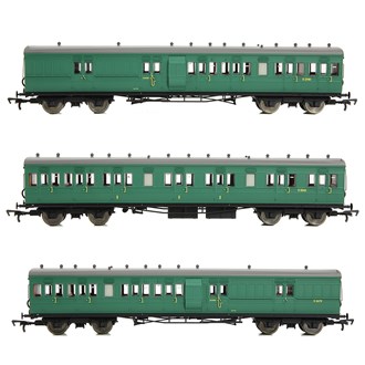 EFE Rail [OO] E86015 LSWR Cross Country 3-Coach Pack BR (SR) Green