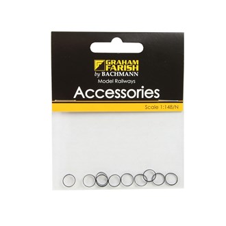 Graham Farish 379-429 [N] 1:148 LMS Stanier 8F & LNER O6 Traction Tyres (x10)