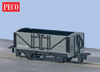 Peco GR-200U OO-9 Open Wagon Grey Unlettered