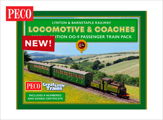 Peco GR1003 OO-9 'Exmoor Pony' Locomotive & Special Edition Coach - Passenger Train Pack