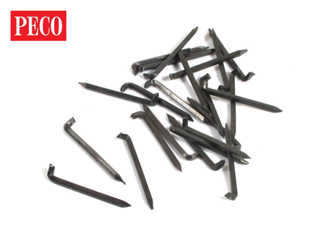 Peco IL-13 Individulay Rail Spikes (Chemically Blackened Steel)