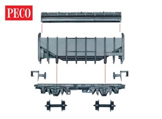 Peco KNR-67 N Grain Wagon 15ft Wheelbase Kit