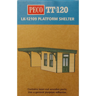 Peco LK-12109 TT Platform Shelter - Laser Cut Wood Kit