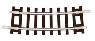 Peco ST-1250 TT:120 Setrack Half Curve, 2nd Radius Pack (Code55) Pack of 4