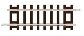 Peco ST-1270 TT:120 Setrack Short Straight Pack (Code55) Pack of 4