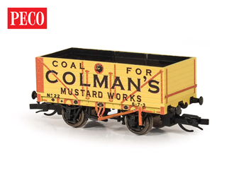 Peco TTR-7006P TT:120 7-Plank Open Wagon, Colman's Mustard