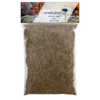 WWS Refill 1000ml 4mm Patchy Static Grass - 100g Bag