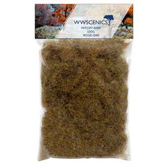 WWS Refill 1000ml 6mm Patchy Static Grass - 100g Bag
