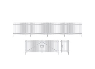Ratio 280 [N] Modern Palisade Fencing with Gates