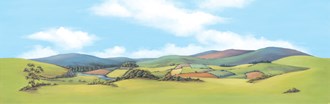 Peco SK-13 Mountainous Landscape Backscene (Large 228 x 737mm)