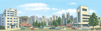 Peco SK-17 City Centre Backscene (Large 228 x 737mm)