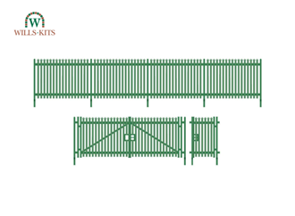 Wills SSM316 OO Palisade Fencing and Gates - Modern Series Kit