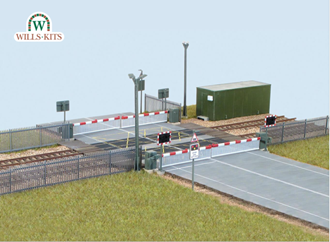 Wills SSM318 OO Level Crossing with Barriers - Modern Series Kit